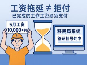 工友来信案例：工资被拖延，原因为签证挂号未完成——法律分析与提醒
